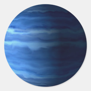 Pegatina Redonda PLANET URANUS v2 (sistema solar) ~