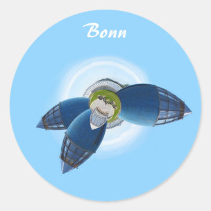 Pegatina Redonda Planeta Bonn Sticker