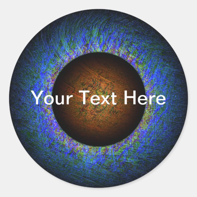 Pegatina Redonda Planeta no autorizado - Personalizable (Anverso)