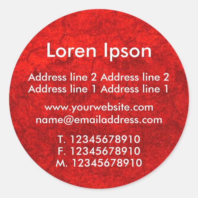 Pegatina Redonda Planeta Red Business / Perfil (Anverso)