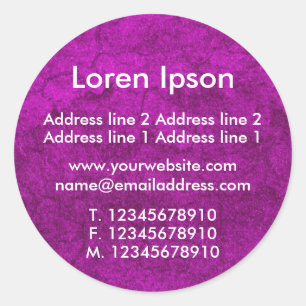 Pegatina Redonda Planeta Rosa / Perfil