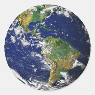 Pegatina Redonda PLANETA TIERRA DESDE EL ESPACIO Pegatinas pequeños