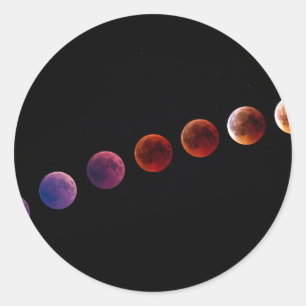 Pegatina Redonda Planetas en el sistema solar como la vida