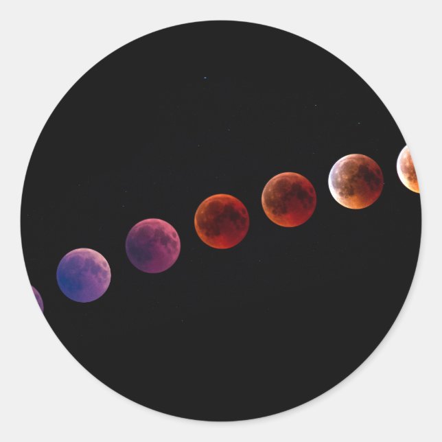 Pegatina Redonda Planetas en el sistema solar como la vida (Anverso)