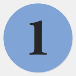 Pegatina Redonda Planificación número uno suministros simples 1 neg