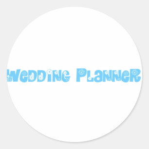Pegatina Redonda Planificador de bodas