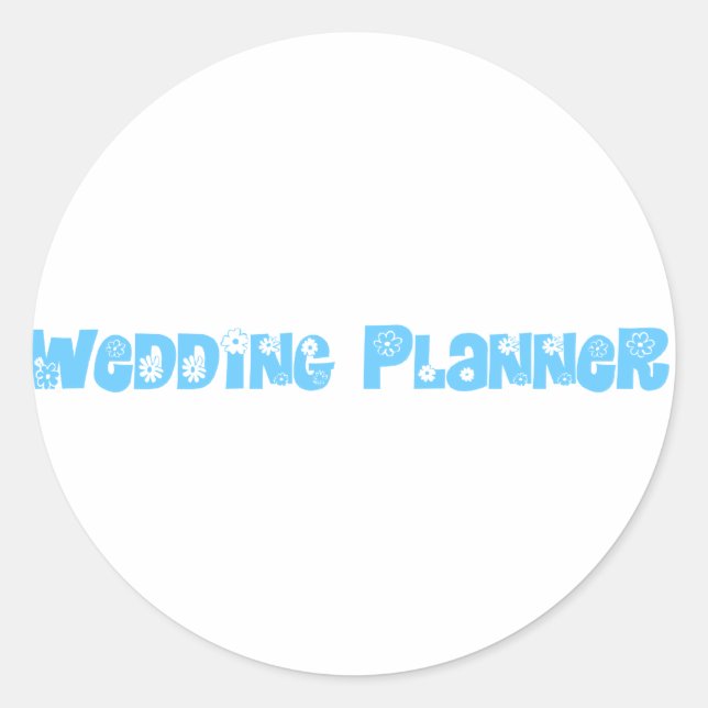 Pegatina Redonda Planificador de bodas (Anverso)