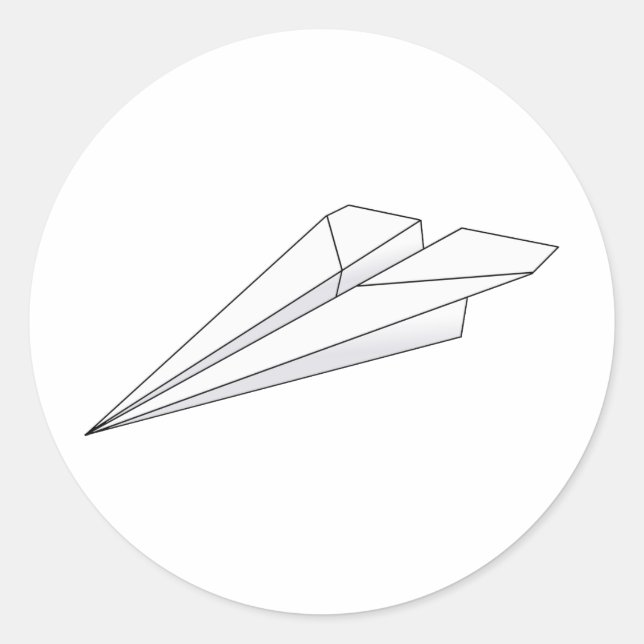 Pegatina Redonda Plano de papel (Anverso)