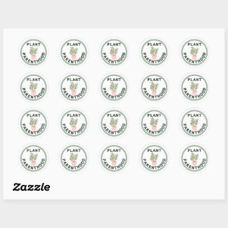 Pegatina Redonda Plant Parenthood Stickers