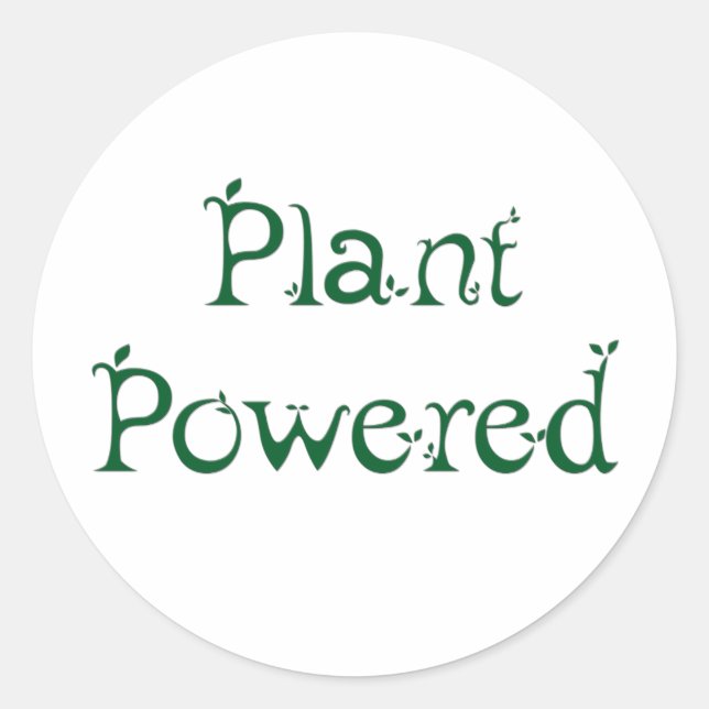 Pegatina Redonda Planta alimentada (Anverso)