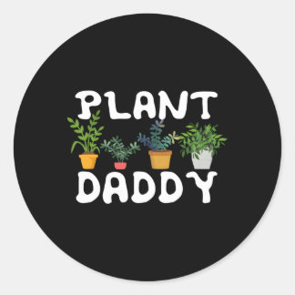 Pegatina Redonda Planta Daddy Landscag Gardening Gardenerers