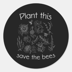 Pegatina Redonda Planta de jardineros del Día de la Tierra que salv