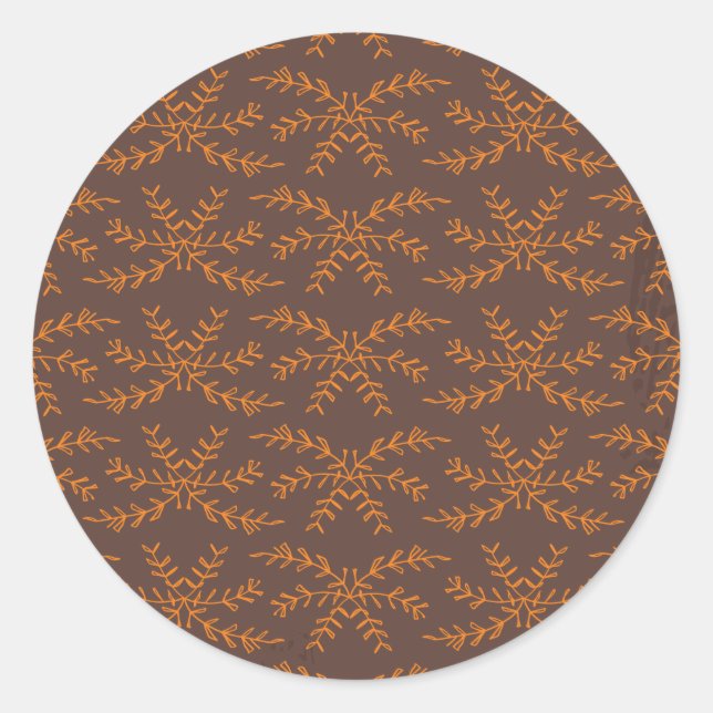 Pegatina Redonda plantas botánicas (Anverso)