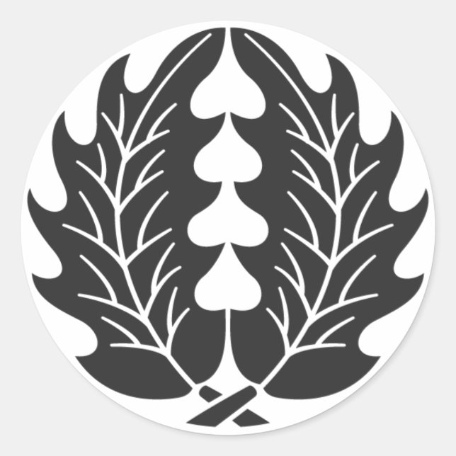 Pegatina Redonda Plantas [de protección familiar] (Anverso)