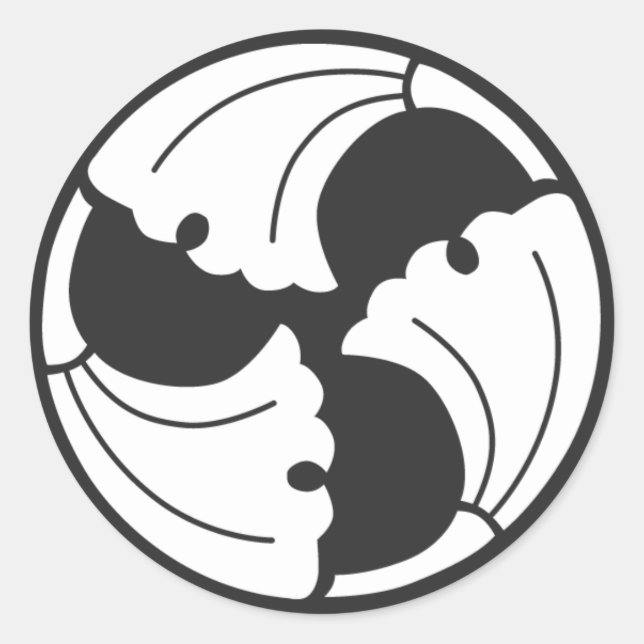 Pegatina Redonda Plantas [de protección familiar] (Anverso)