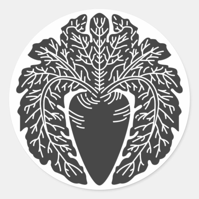 Pegatina Redonda Plantas [de protección familiar] (Anverso)