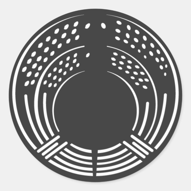 Pegatina Redonda Plantas [de protección familiar] (Anverso)