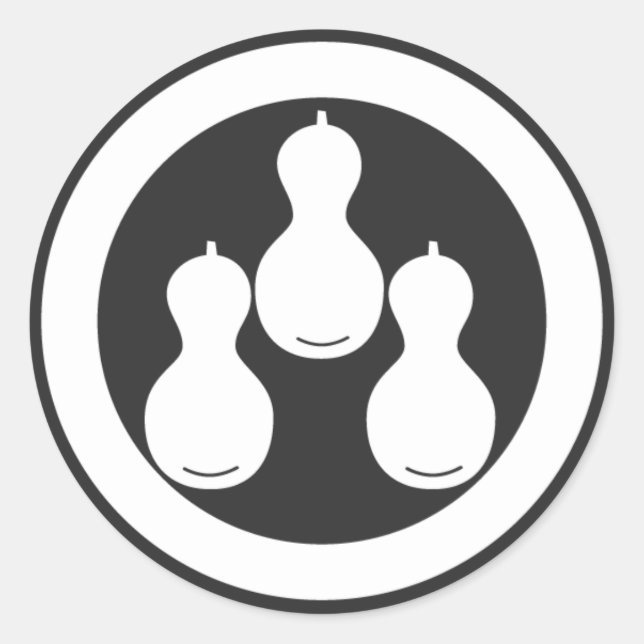 Pegatina Redonda Plantas [de protección familiar] (Anverso)