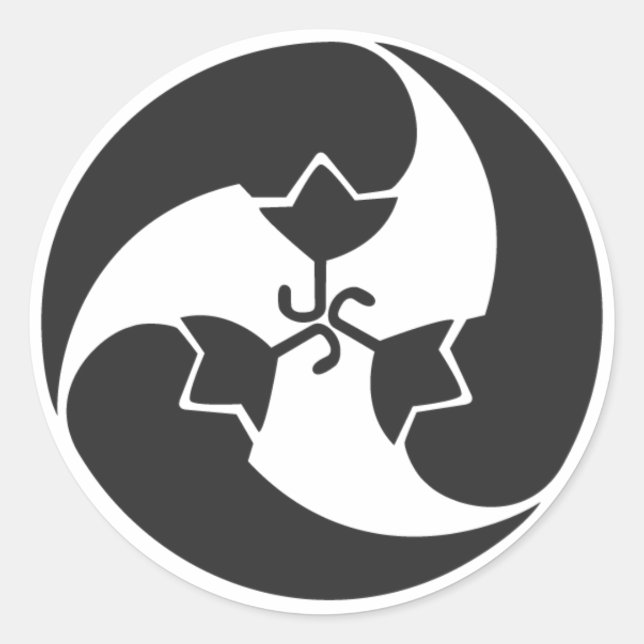 Pegatina Redonda Plantas [de protección familiar] (Anverso)