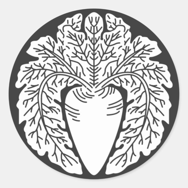 Pegatina Redonda Plantas [de protección familiar] (Anverso)