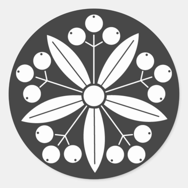 Pegatina Redonda Plantas [de protección familiar] (Anverso)