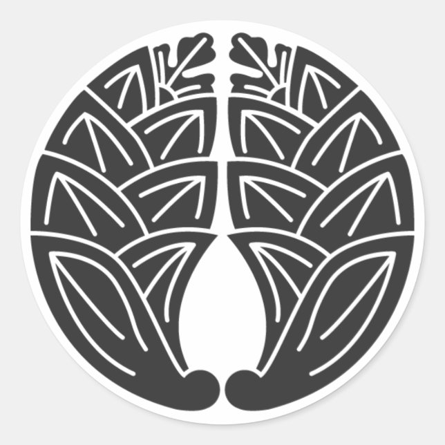 Pegatina Redonda Plantas [de protección familiar] (Anverso)