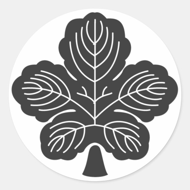 Pegatina Redonda Plantas [de protección familiar] (Anverso)