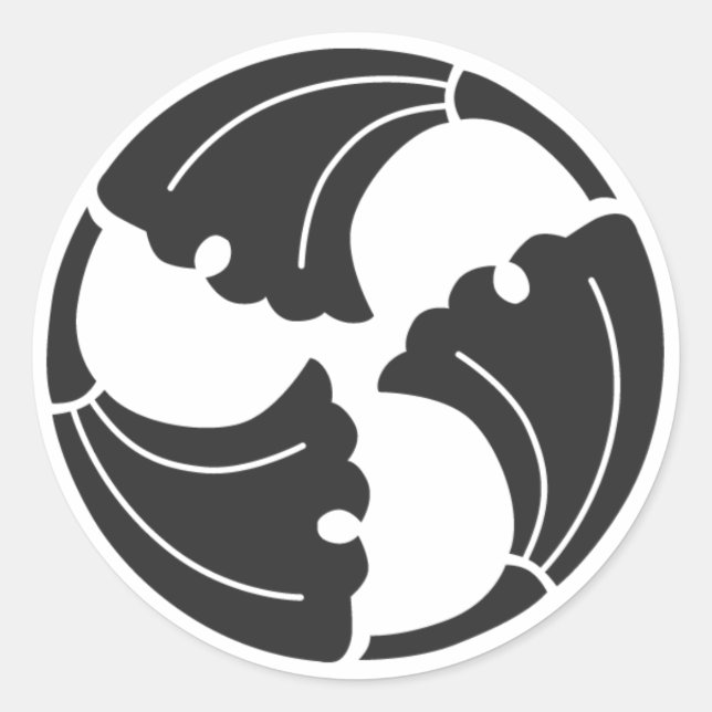 Pegatina Redonda Plantas [de protección familiar] (Anverso)