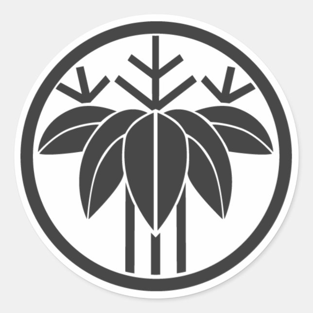 Pegatina Redonda Plantas [de protección familiar] (Anverso)