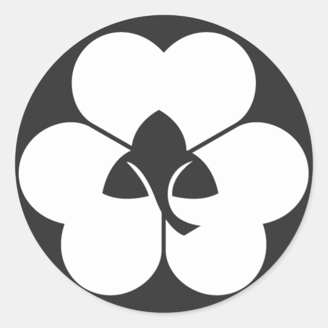 Pegatina Redonda Plantas [de protección familiar] (Anverso)