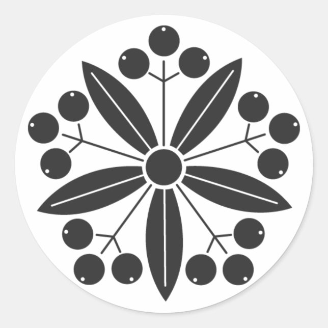 Pegatina Redonda Plantas [de protección familiar] (Anverso)