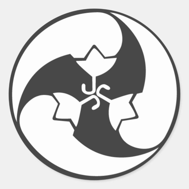 Pegatina Redonda Plantas [de protección familiar] (Anverso)