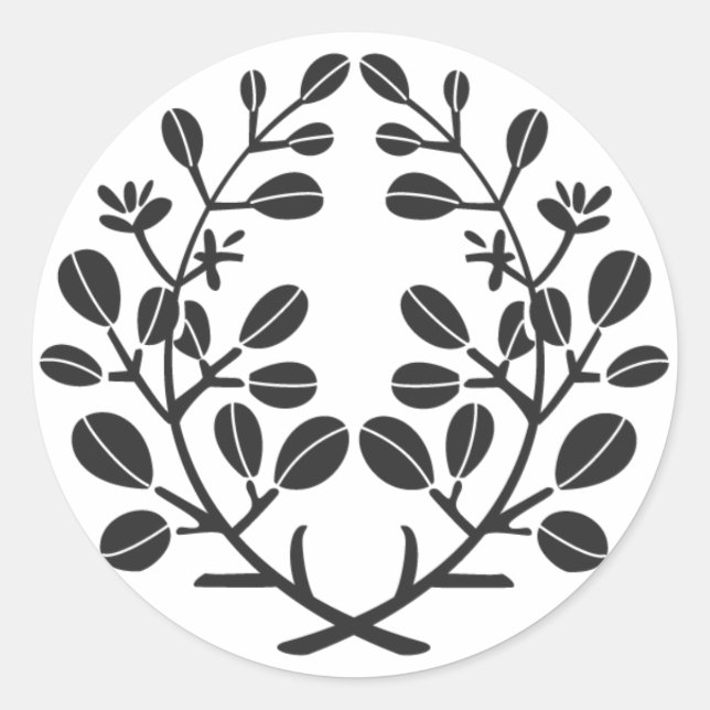Pegatina Redonda Plantas [de protección familiar] (Anverso)