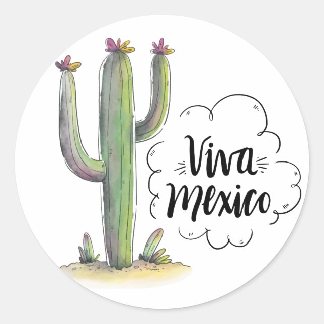 Pegatina Redonda Plantas y flores (Anverso)