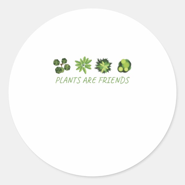 Pegatina Redonda Plantas y flores (Anverso)