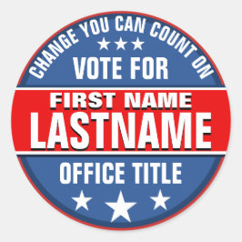 Pegatina Redonda Plantilla de campaña