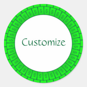 Pegatina Redonda Plantilla de carga a' Money