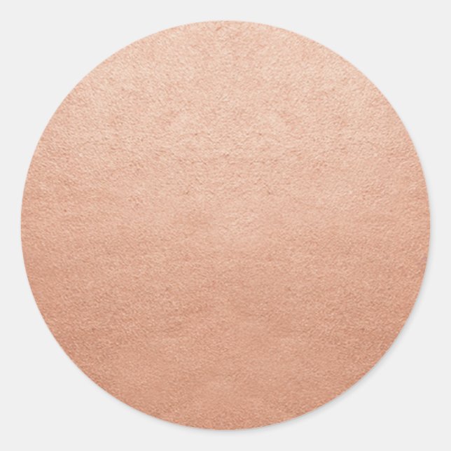 Pegatina Redonda Plantilla de cobre brillante en blanco Agregar cua (Anverso)