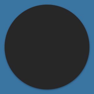 Pegatina Redonda Plantilla de color negro puro