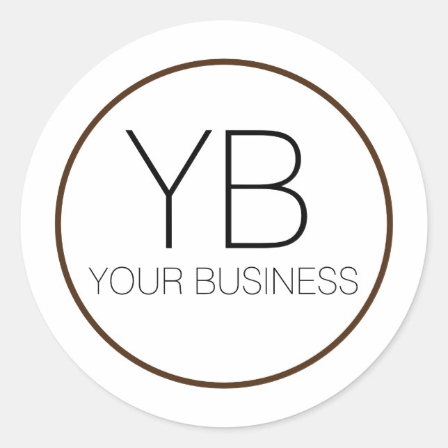 Pegatina Redonda PLANTILLA DE DISEÑO DE PEGATINAS DE LOGOTIPO perso (Anverso)