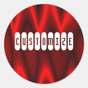 Pegatina Redonda Plantilla de Hall of Flame II