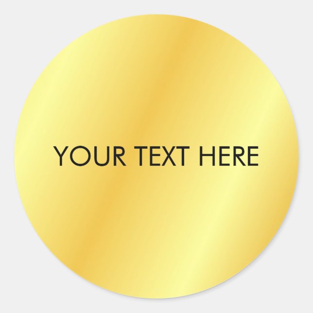 Pegatina Redonda Plantilla de inicial de monograma Agrega tu texto  (Anverso)