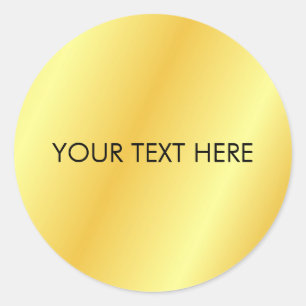 Pegatina Redonda Plantilla de inicial de monograma Agregue su texto