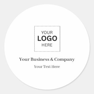 Pegatina Redonda Plantilla de logotipo de negocio personalizado