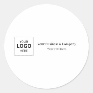 Pegatina Redonda Plantilla de logotipo de negocio personalizado