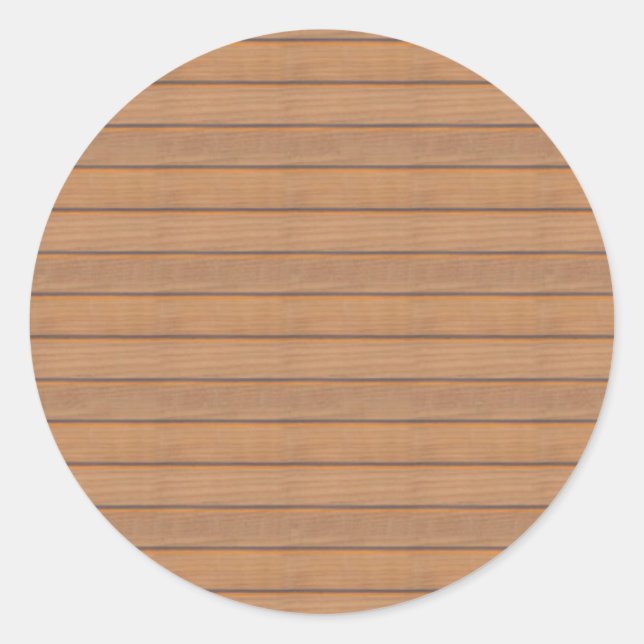 Pegatina Redonda Plantilla de madera en blanco Diseño elegante de m (Anverso)