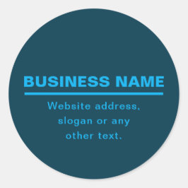 Pegatina Redonda Plantilla de nombre de negocio moderno en negrita 