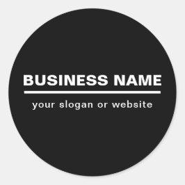 Pegatina Redonda Plantilla de nombre de negocio moderno en negrita