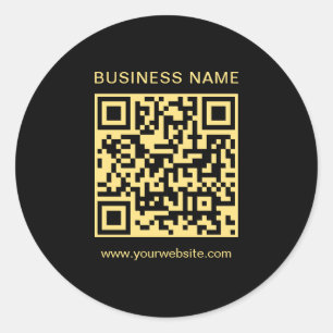 Pegatina Redonda Plantilla de personalizado Código QR de negocios N