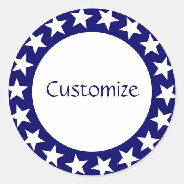 Pegatina Redonda Plantilla de ver estrellas (Anverso)